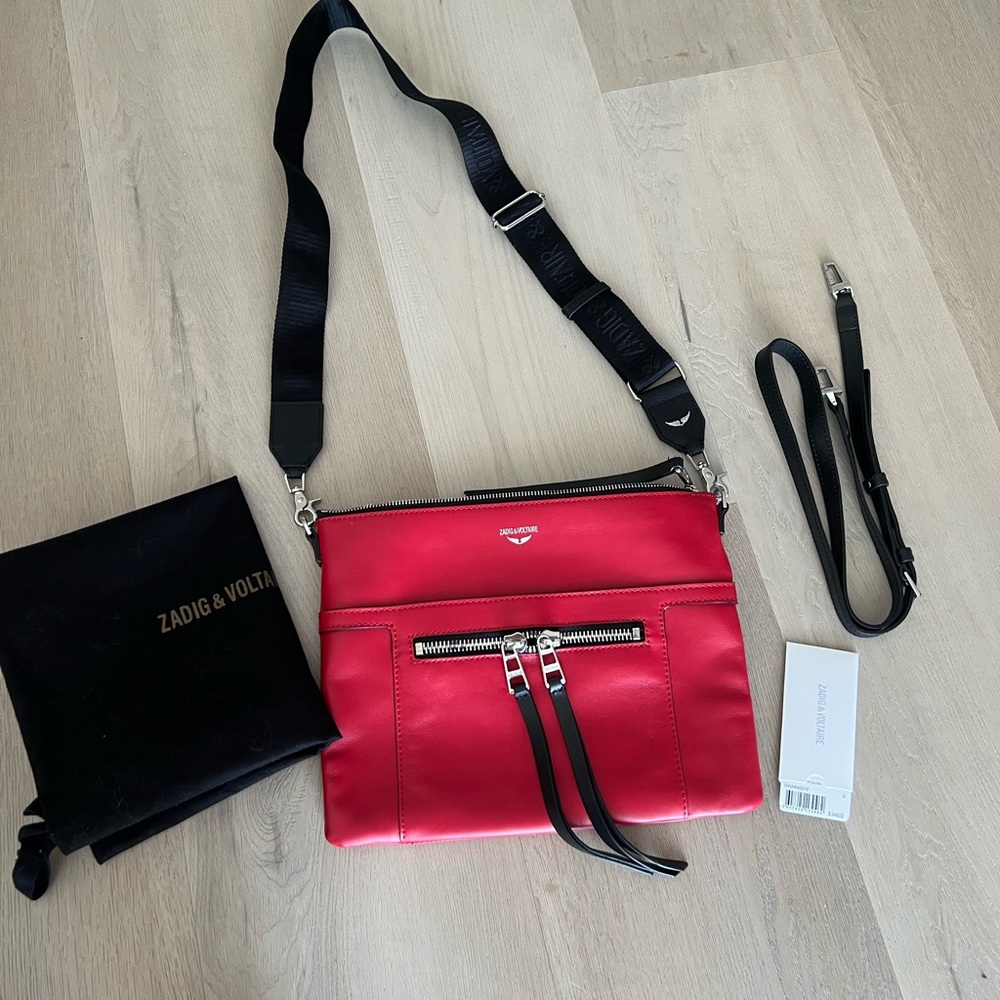 Zadig and Voltaire cherry red crossbody bag
